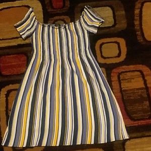 Ambiance striped off the shoulder dress